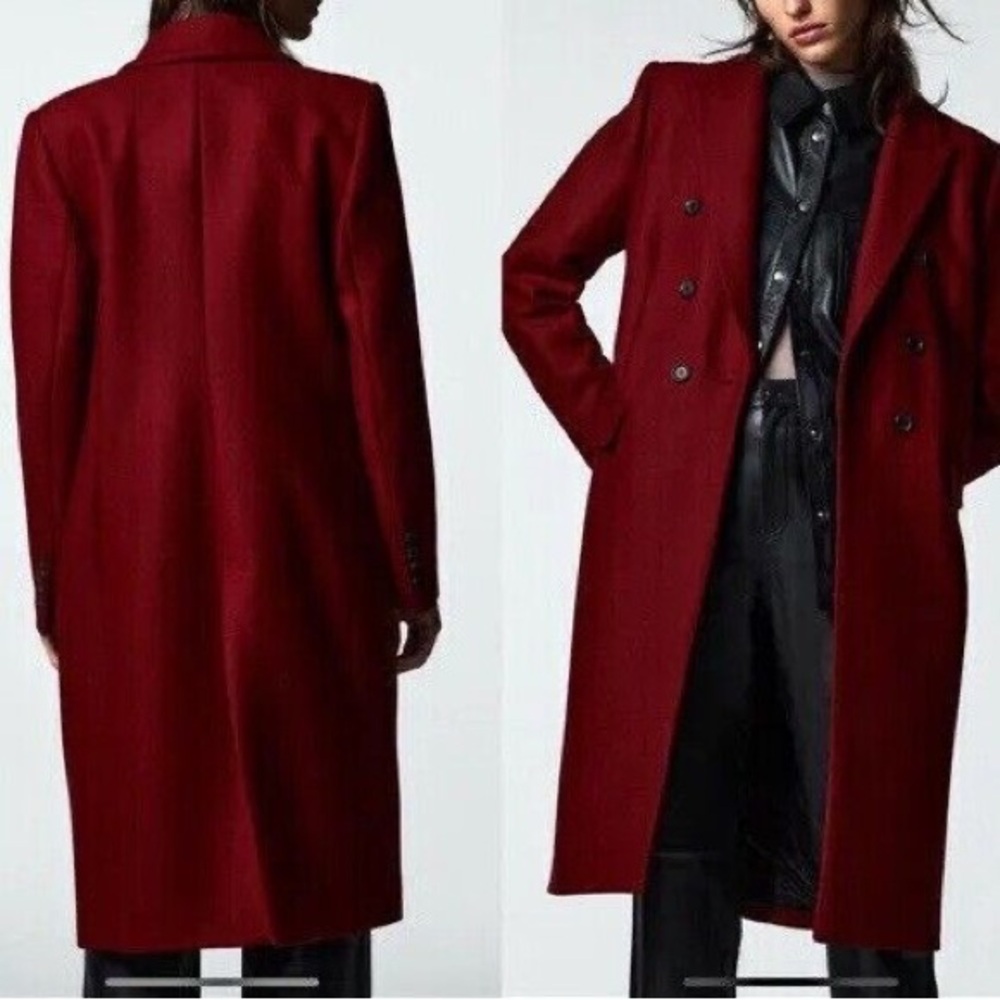 Zara Burgundy Coat